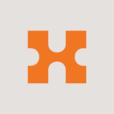 Letter H logo. Icon design. Template elements - vector signのイラスト素材