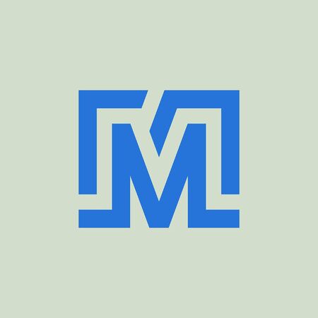 Letter M logo. Icon design. Template elements - vector signのイラスト素材