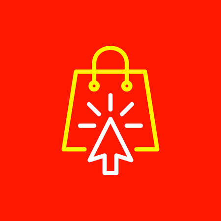 Online Shop Logo. Icon design. Template elementsのイラスト素材