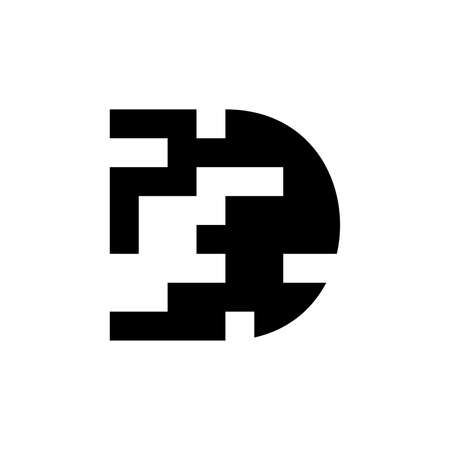 Letter D logo. Icon design. Template elements - vector signのイラスト素材