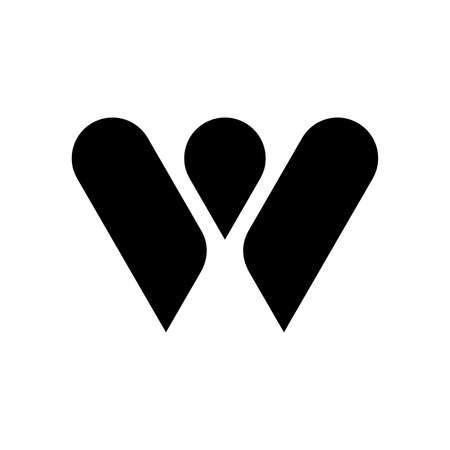 Letter W logo. Icon design. Template elements - vector signのイラスト素材