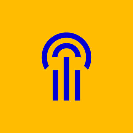 Letter I logo. Icon design. Template elements - vector signのイラスト素材