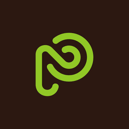 Letter P logo. Icon design. Template elements - vector signのイラスト素材