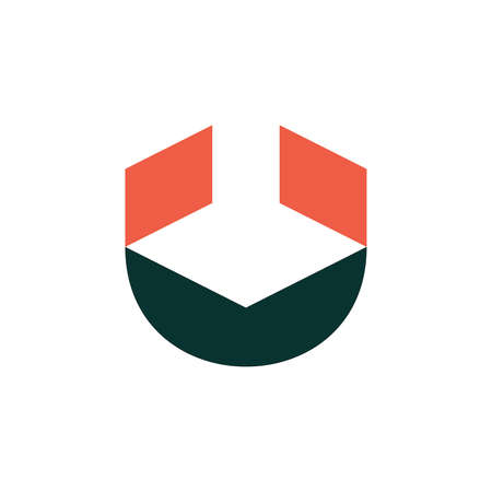 Letter U logo. Icon design. Template elements - vector signのイラスト素材