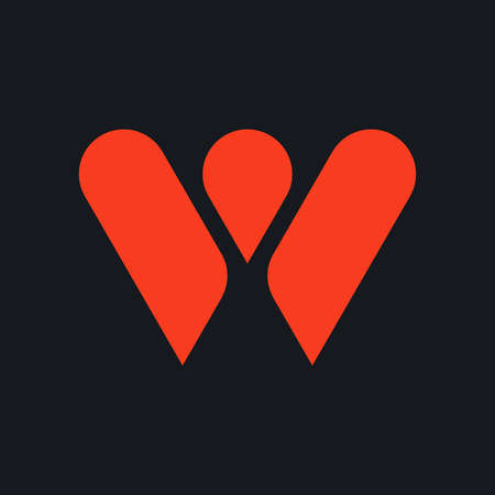 Letter W logo. Icon design. Template elements - vector signのイラスト素材