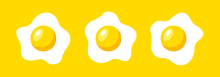 Fried egg icon. Isolated on White background
