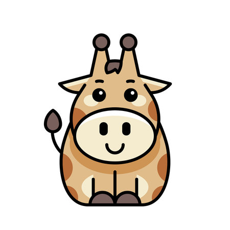 Giraffe icon. Icon design. Template elementsのイラスト素材