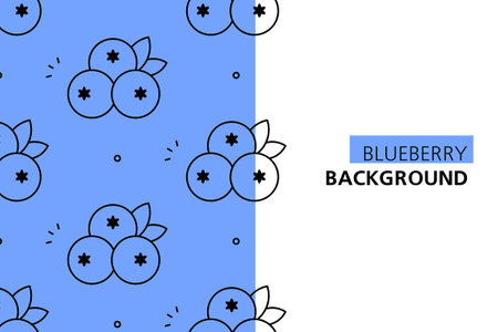 Blueberry background. Icon design. Template elements. isolated on white backgroundのイラスト素材