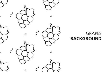 Grapes background. Icon design. Template elements. isolated on white backgroundのイラスト素材