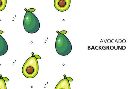 Avocado background. Icon design. Template elements. isolated on white background
