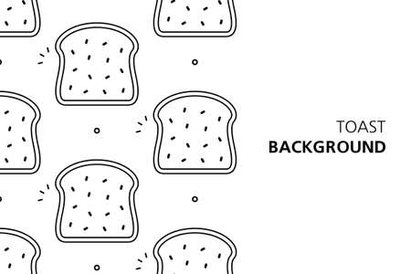Toast background. Icon design. Template elements. isolated on white backgroundのイラスト素材