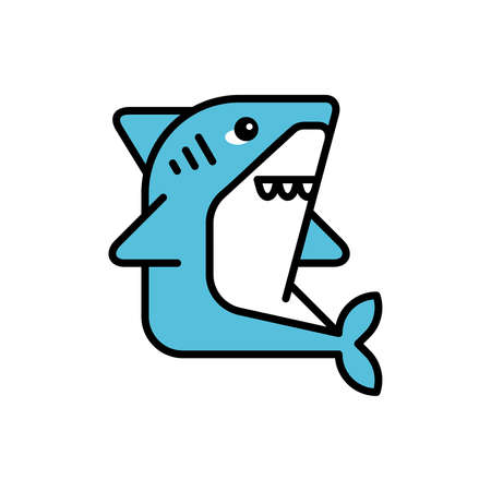 Shark icon. Icon design. Template elements. Flat styleのイラスト素材