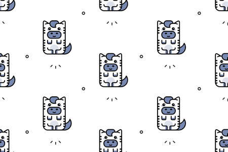 Seamless pattern with Zebras. Icon design. Template elementsのイラスト素材