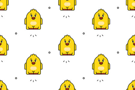 Seamless pattern with Ducks. Icon design Template elements