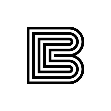Letter B logo or icon design. template elements. geometric abstract logosのイラスト素材