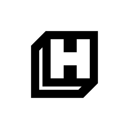Letter H logo or icon design. template elements. geometric abstract logosのイラスト素材