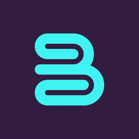 Letter B logo or icon design. template elements. geometric abstract logosのイラスト素材