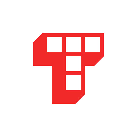 Letter T logo or icon design. template elements. geometric abstract logosのイラスト素材