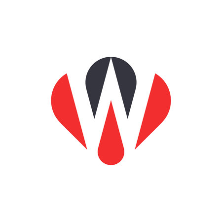 Letter W logo or icon design. template elements. geometric abstract logosのイラスト素材
