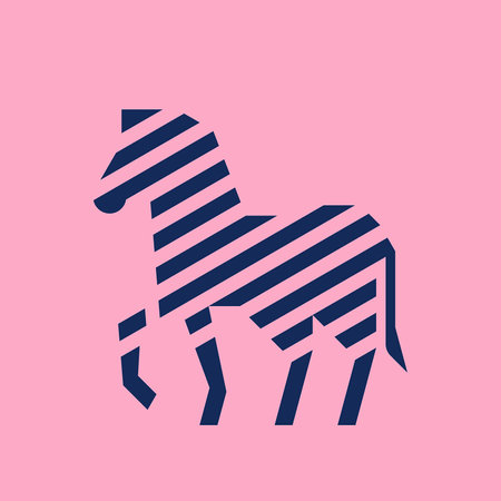 Zebra Logo. Icon design. Template elementsのイラスト素材