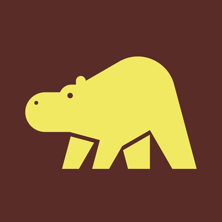 Hippo Logo. Icon design. Template elementsのイラスト素材