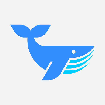 Blue Whale Logo. Icon design. Template elementsのイラスト素材