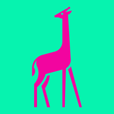 Giraffe Logo. Icon design. Template elementsのイラスト素材