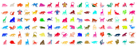 Animals logos collection. Animal logo set. Isolated on White background
