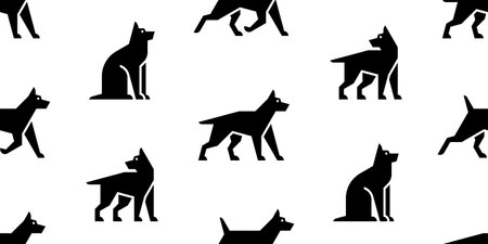 Seamless pattern with Dogs. isolated on white backgroundのイラスト素材