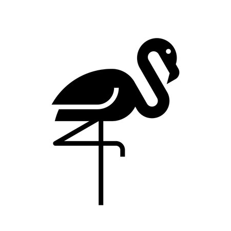Flamingo Logo. Icon design. Template elementsのイラスト素材