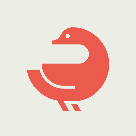 Duck Logo. Icon design. Template elementsのイラスト素材