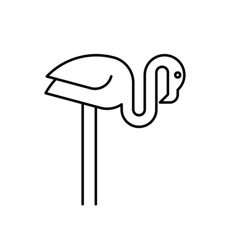 Flamingo Logo. Icon design. Template elementsのイラスト素材