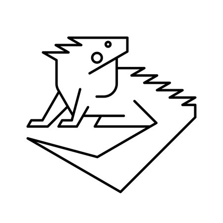 Iguana Logo. Icon design. Template elementsのイラスト素材