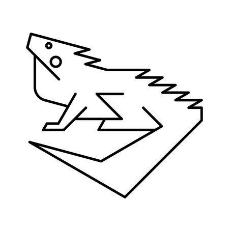 Iguana Logo. Icon design. Template elementsのイラスト素材