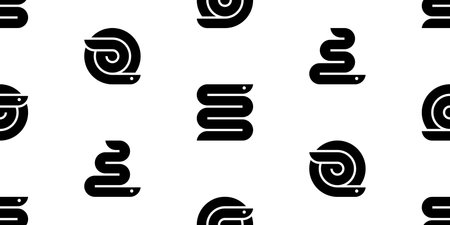 Seamless pattern with Snakes. isolated on white background