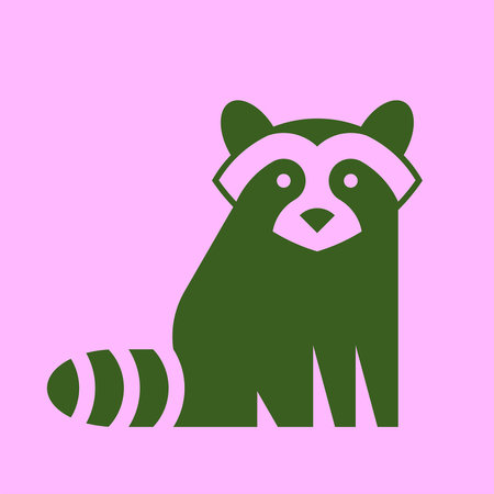 Raccoon logo. Icon design. Template elementsのイラスト素材