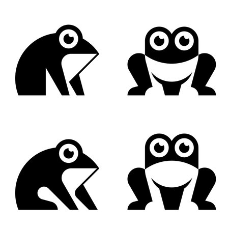 Set of Frog logo. Icon design. Template elementsのイラスト素材