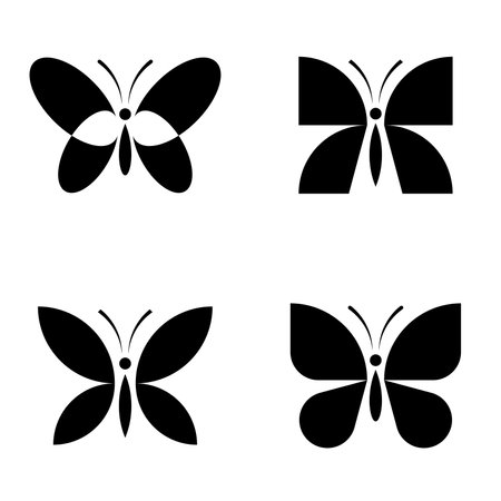 Set of Butterfly logo. Icon design. Template elementsのイラスト素材