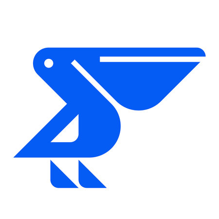 Pelican logo. Icon design. Template elementsのイラスト素材