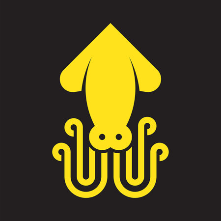 Squid logo. Icon design. Template elementsのイラスト素材