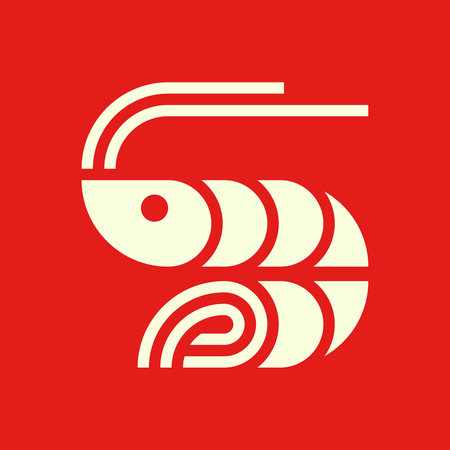 Shrimp logo. Icon design. Template elementsのイラスト素材
