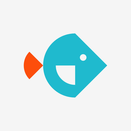 Fish logo. Icon design. Template elementsのイラスト素材