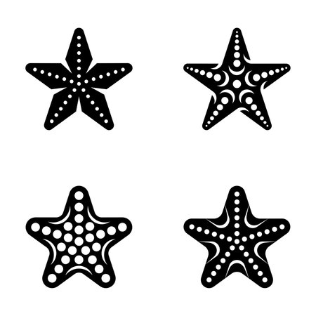 Set of Starfish logo. Icon design. Template elementsのイラスト素材