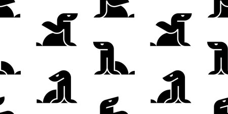 Seamless pattern with Sea Lion. isolated on white backgroundのイラスト素材