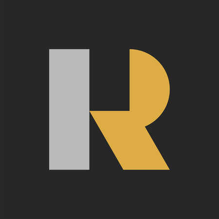 Letter R logo. Icon design. Template elements. Geometric abstract logosのイラスト素材