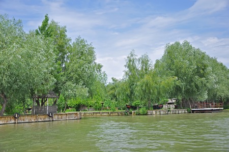 Tourist town Vilkovo is a city on the water. The city on the banks of the Danube River. June 10, 2011, Odessa regionのeditorial素材