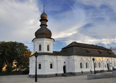 September 12, 2010 - Ancient historical architecture in the center of Kiev against the blue sky with...