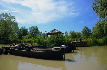 Tourist town Vilkovo is a city on the water. The city on the banks of the Danube River. June 10, 2014, Odessa regionのeditorial素材