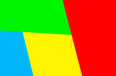 Multi-colored red yellow blue green graphic background. View from above. Bright background