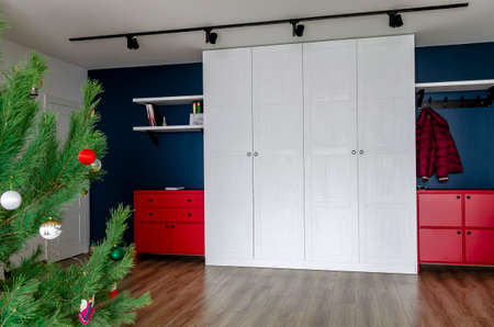 Interior design in Scandinavian style. Handmade furnitureの写真素材